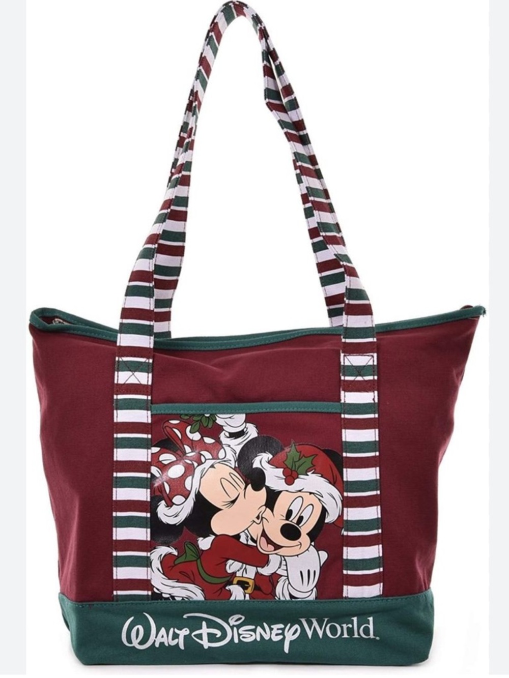 Disney Red & Green Mickey & Minnie Holiday Tote